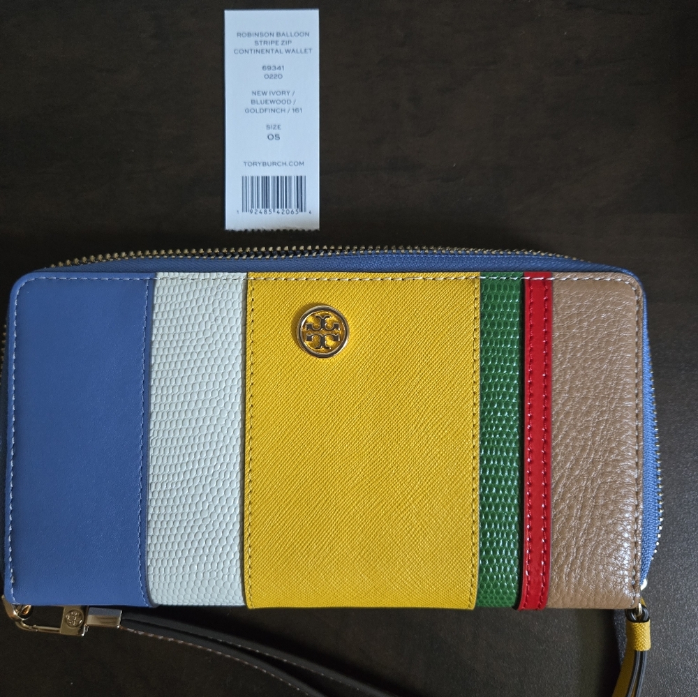 Tory Burch Multicolor Striped Wallet